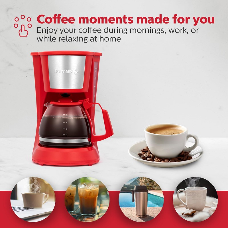 Holstein Housewares 5 Cup Drip Coffee Maker – Compact and