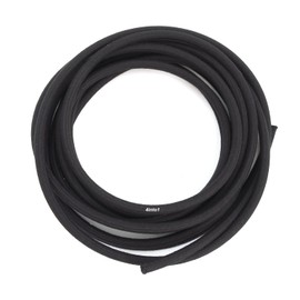 Black Motorcycle Cloth Wrapped 1/4" (6mm) Fuel/Gas Line - 5' Feet ATV Scooter Dirt Bike