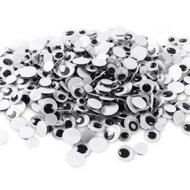 Super Z Outlet Mini Wiggle Eyes Black Small Plastic Round Moving Googly Eyes for Children School Classroom Arts & Crafts Models (500 Eyes)