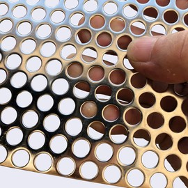 FengYoo 19 Gauge Perforated Metal Sheets Expanded Metal Mesh Aperture 0.32in 8mm (Approximately 1/3") 36"x18" Perforated Stainless Steel Sheet Stainless Steel Mesh Screen Panel