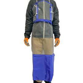 Diatop Grass Mowing Apron, Protective Mesh, Waterproof, One-Touch Seat Included, Apron, For Grass Mowing, Lawn Mowing, Work, Safe, For Mountain and Forest Use, blue