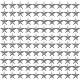 Framendino, 100 Pack 1 Inch Galvanized Mini Metal Barn Star Rustic Star Ornament Christmas Tree Star for Hanging Wreath Decor