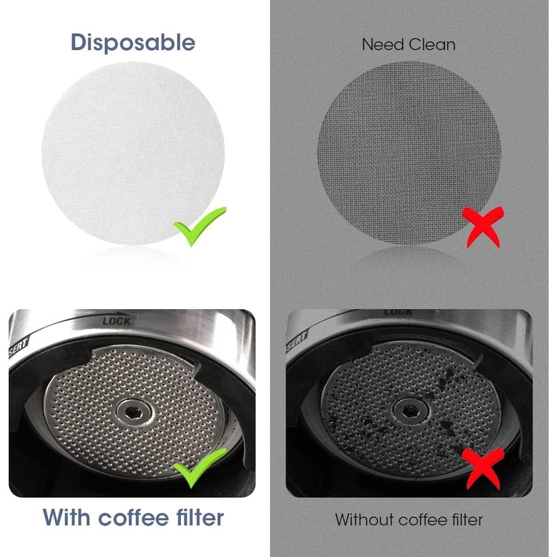 Espresso Paper Filter 51 mm for Portafilter 51 mm, Pack