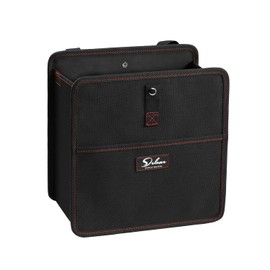 Simple Deluxe Car Trash Can, Leak-Proof Car Garbage Can with Cokkapsible Adjustable Straps, Portable and Trash Bag with Storage Pockets, 3 Gallon, Black