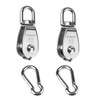 Hamineler 2PCS 304 Stainless Steel Single Pulley Block M15, Wire
