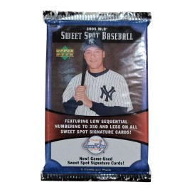 2005 UPPER DECK SWEET SPOT BASEBALL FACTORY SEALED PACK (5-cards)