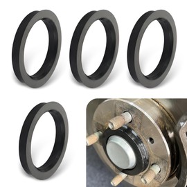 gunroil 4 Pack Car Tire Hub Center Ring, Anti-Stretch Shockproof Design, 2.36In Waterproof Durable Vehicle Hub Reduction Ring, Wheel Hub Seal Ring Replacement, Compatible with Some Sedan (Black)