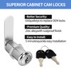 Cabinet Locks with Keys, 5/8" Long Cam Locks keyed Alike,