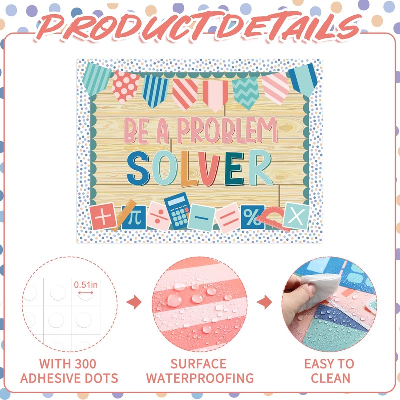 Janlaugh 48 Pcs Math Bulletin Board Decorations Sets be a