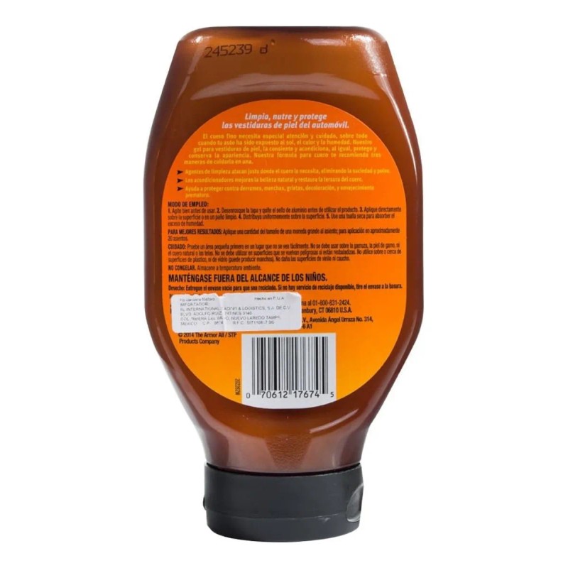 Gel Acondicionador Armor All Limpia Nutre Protege Piel Coche