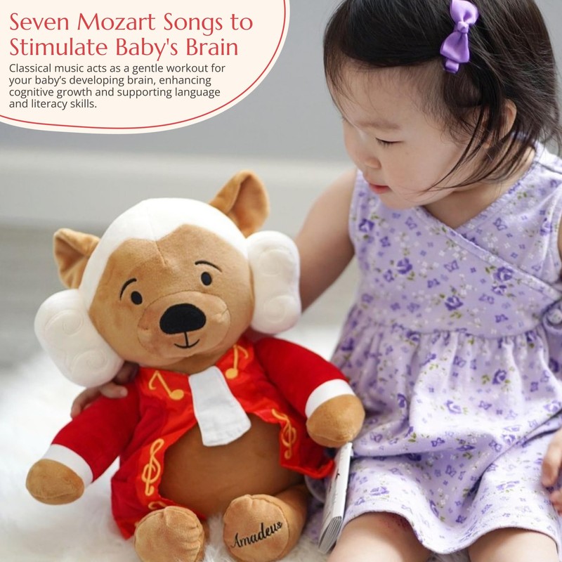Vosego Amadeus Mozart Plush Bear – Plays 40 Mins of