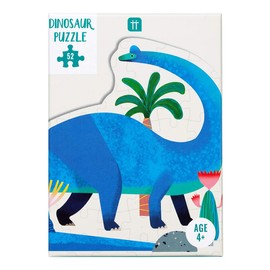 Talking Tables 52-Piece Blue Brachiosaurus DAP Puzzle & Poster | For Children, Illustrated, Jurassic Dinosaurs Lover, Birthday Gift, Brachiosaurus Shaped Dinosaur Puzzle