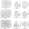 Molde De Resina Para Adornos Navideños De Silicona, 9 Piezas