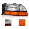 AmeriLite Chrome Headlights Parking Turn Signal Sets (4Pc) For Dodge