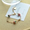 Strawberry Charm Bracelet Gold Enamel Dainty Fruit Women Jewelry