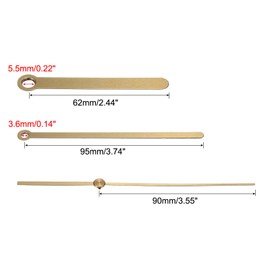 PATIKIL Replacement Clockwork Kit 8pcs Replacement Clockwork Aluminum Clock Movement Replacement Parts for Wall Clock Repair DIY Gold A03