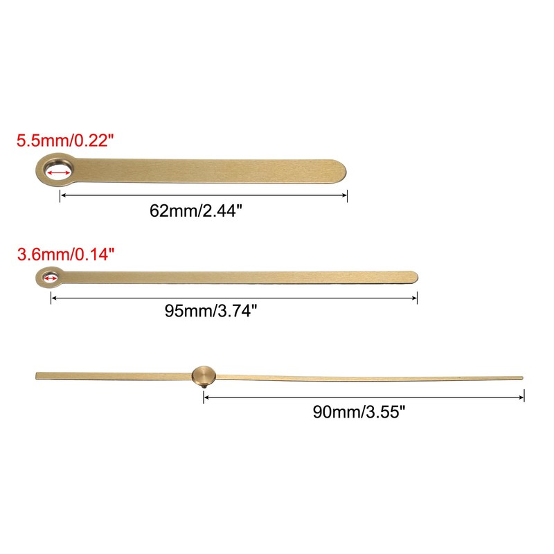 PATIKIL Replacement Clockwork Kit 8pcs Replacement Clockwork Aluminum Clock Movement