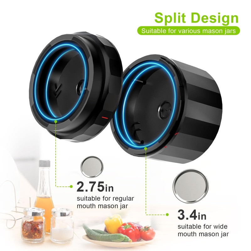 UNERVER Mason Jar Vacuum Sealer - Electric Vacuum Sealer for