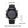 Men Digital Sports Watch Waterproof Alarm Countdown Dual Time Zone