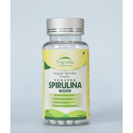 Generic Generic Spirulina Capsules 60 Vegetarian Capsules (500 mg) for Men and Women Herbal Spirulina Capsules