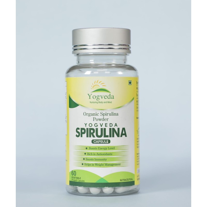 Generic Generic Spirulina Capsules 60 Vegetarian Capsules (500 mg) for