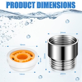 2 Sets Shower Power Reduction Limiter Set 1/2 Inch Water Flow Limiter Set up to 70% Water Saving Water Saving Shower Flow Regulator Shower Faucet 4L/min, 7L/min, 9L/min