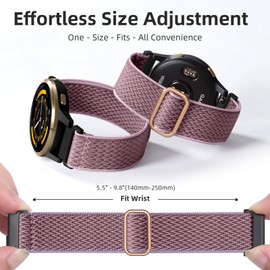 GEAK 22mm Watch Band Compatible with Garmin Venu 3 /Venu 2, 22mm Quick Release Replacement Loop Elastic Fabric Straps Compatible for Garmin Vivoactive 4 /Forerunner 265/255/965 Women Men