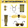 BITOWO Bienenkostüm Erwachsene Damen mit Haarreif Flügel Handschuhe Beinsocken Ohrringe