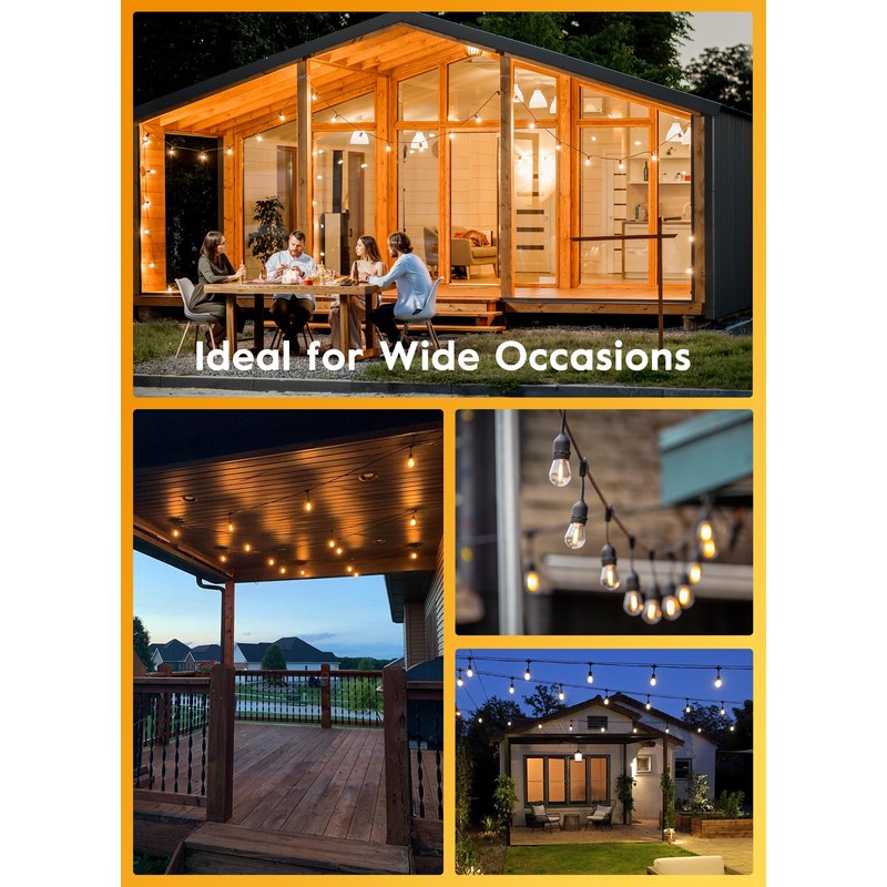 Brightown Shatterproof LED S14 Replacement Light Bulbs, E26 E27 Medium