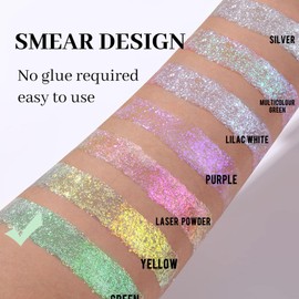 Grünes Körper-Glitzer-Gel, Grüne Glitzer-Roller-Kugeln,Grün Glitzer Roll-On Gel | Schimmer für Gesicht und Körper | Lang anhaltender Glanz | Party, Festival, Cosplay | Einfaches Abwaschen