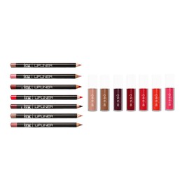 Kit Lapices Delineadores de Labios IVY mate, larga duracion y 7 Tonos de lip oil de Bissu adicionados con vitamina E y aceites con propiedades humectantes, antioxidantes y un aroma ¡que se antoja!