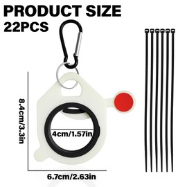 HAIKING Cable Tie Holders, 2 PCS Zip Tie Holder Organizer with 20 PCS Zip Ties for Efficient Organization and Avoidance of Waste