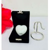 White Keepsake Urn - Mini Heart Cremation Urn for Human