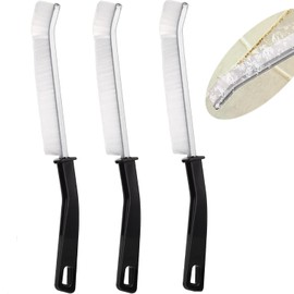 3PCS Bathroom Crevice Gaps Cleaning Brushes, Corner Dead Space Hard Bristled Crevice Cleaning Brush, Crevice Cleaning Tool for Kitchen Bathroom Tiles Window Track (White)