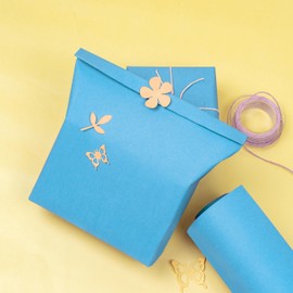 RUSPEPA Kraft Paper Roll - 17.5 inches x 32.8 feet - Recyclable Paper Perfect for Wrapping, Craft, Packing, Floor Covering, Dunnage, Parcel, Table Runner, Lake Blue