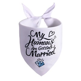 Engagement Gifts, My Humans are Getting Married Dog Bandana XLarge, Engagement Party Decorations, Wedding Stuff, Engagement Photo Outfits, Pet Scarf Engagement Announcement, Bride Accessories(White)