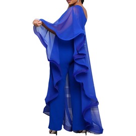 PORRCEY - Mameluco para mujer, sexy, elegante, para fiesta, club, casual, para fiesta, A5 azul., M