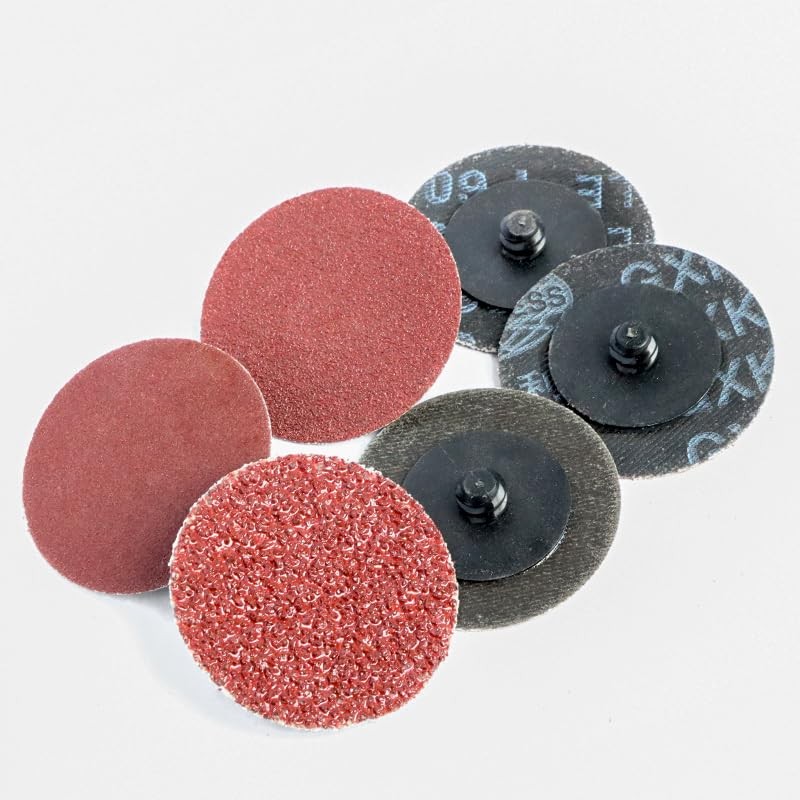 Hiqalty 50PCS 3 inch Sanding Disc Roll Lock R-Type Sandpaper