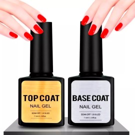 Veraly Kit Base Coat + Top Coat Para Polygel Esmalte Gel Acrilico