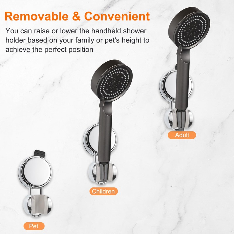 uxcell Shower Head Holder, Suction Cup Shower Head Holder, Handheld