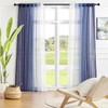 MIUCO Ombre Linen Curtains 63 Inch Length for Bedroom Living
