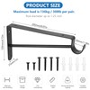 4 Pcs Closet Shelf Bracket with Pole Holder, Triangle Shelf
