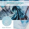 Aimego Funny Shower Curtains Shark Cat Shower Curtain Set with