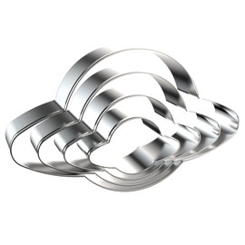 Planet/Saturn Cookie Cutter Set - 5 inch, 4 inch, 3 inch, 2 inch - 4 Piece Universe Outer Space Cookie Cutters Shapes Molds - Stainless Steel