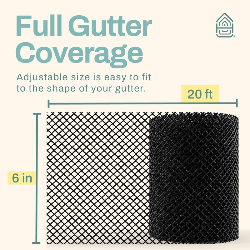 Home Intuition Heavy Duty Gutter Guards Mesh Leaf Guards for