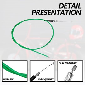 NOTISH 50 inch Go Kart Throttle Cable, Long Universal Throttle Cable, Throttle Pedal Brake with Bandage, Fit for Predator 79cc, 97cc, 196cc, 212cc, Coleman CT100U, Mini Bike GX200, Bike Part(green)