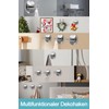 Fosoloni Suction Cup Hooks, Pack of 4 Towel Holders, No