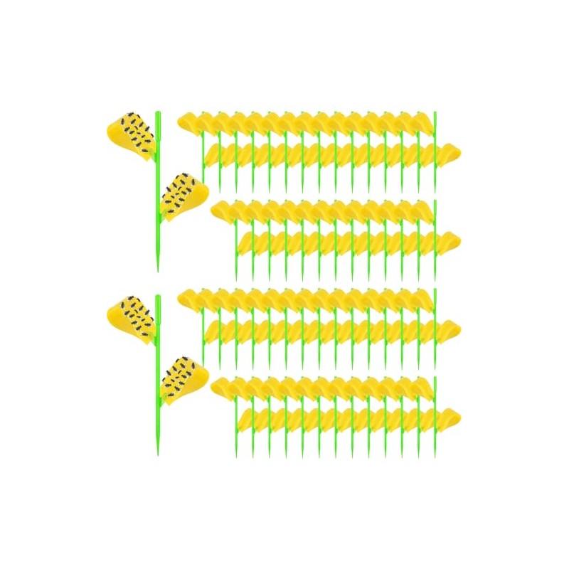 Boromine Fruit Fly Traps - 60 Pack Yellow Sticky Traps