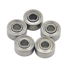 5 PCS Deep Groove Ball Bearing Small Bearing 608ZZ 8x22x7mm Iron Cover Bearing High-Carbon Steel Silver