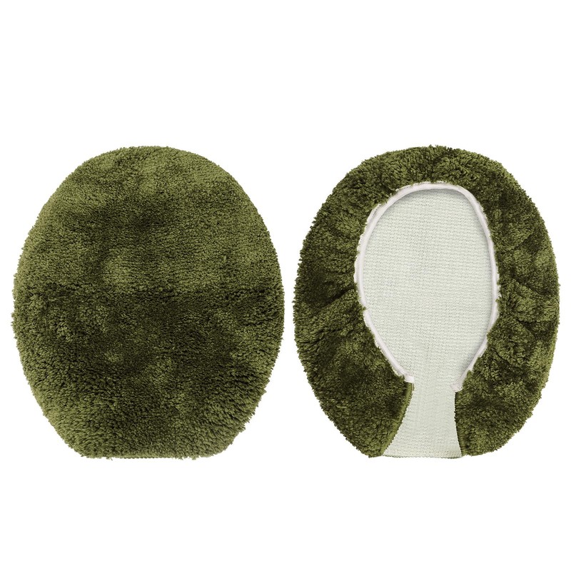Moss Green Bathroom Rug, Absorbent Non Slip Microfiber Bath Mat